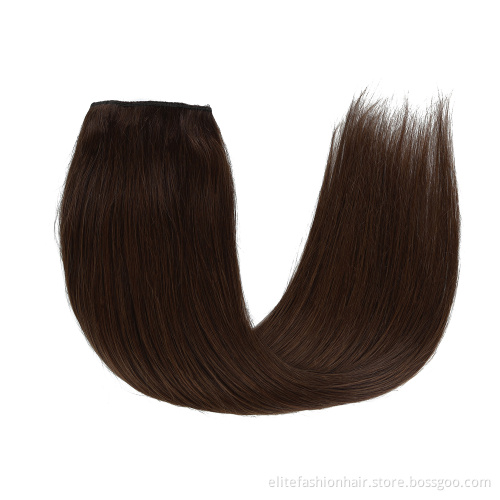 Hot sells high quality Straight HairPiece Wire hair Extension double drawn Halo Hair Extensions Real Human Hair Halo Extensions